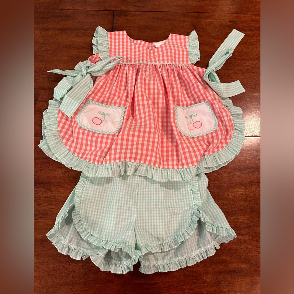 Apron style top with shorts